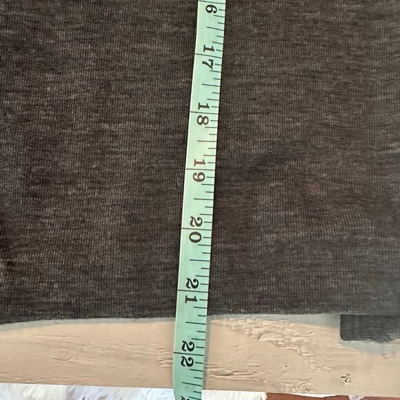 Vince Elbow Sleeve Turtleneck Wool Top Heather Charcoal Medium - Picture 11 of 12